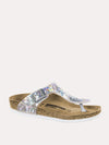 Birkentsock Girl's Gizeh Hologram Silver Sandal