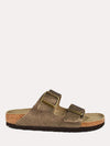 Birkenstock Women's Arizona Washed Metallic Antique Gold Sandal