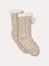 Ugg Pom Pom Fleece Lined Crew Sock