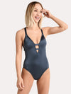 Seafolly Women's Shine On Deep V Maillot