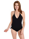 Seafolly Active Rouched Side Deep V Maillot