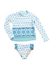 Cabana Life Girls' Rash Guard Swim Set