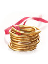 Buddha Girl All Weather Gold Bangles Serenity Prayer