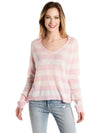 Jumper 1234 Stripe V Neck Sweater