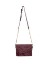 JA Embroidered Faux Suede Crossbody