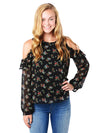 Current Air Cold Shoulder Top