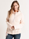 White + Warren Side Tie Half Zip