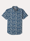 Bonobos Teal Cherry Blossoms Riviera Short Sleeve Shirt