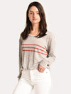 Stateside Linen Jersey Stripe Long Sleeve Tee