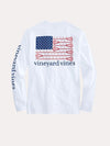 Vineyard Vines Long Sleeve Lacrosse Flag Pock Tee