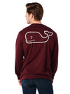 Vineyard Vines Men's Long Sleeve Vintage Whale Heathered Pocket Tee