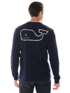 Vineyard Vines Men's Long Sleeve Vintage Whale Heathered Pocket Tee