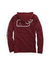 Vineyard Vines Long Sleeve Heather Whale Hoodie Pocket Tee