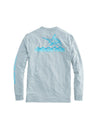 Vineyard Vines Men's Long Sleeve Performance Heather Soaring Marlin Tee