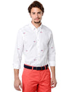 Vineyard Vines Men's Flag Whale Embroidered Slim Whale Shirt