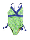 Cabana Life Girls' Swimsuit & Jersey Cover Up Set