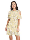 Rebecca Taylor Open Shoulder Lemon Dress