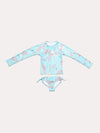 Seafolly Girl's Tahitian Skies Long Sleeve Surf Set