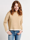 Mo:Vint Long Sleeve Striped Mock Neck Sweater