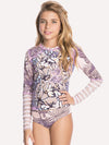 Maaji Girls' Acai And Violets Rashgaurd
