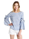 Skies Are Blue Gingham Top