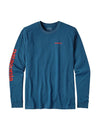 Patagonia Men's Long-Sleeved Text Logo Cotton/Poly Responsibili-Tee