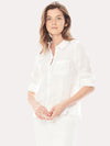 Ecru Streep Washed Linen Shirt