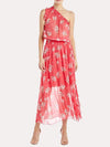ML Monique Lhuillier One Shoulder Printed Dress