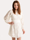 Monique Lhuillier Embroidered Eyelet Dress