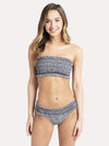 Tory Burch Costa Printed Bandeau Bikini Top