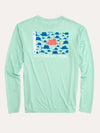 Southern Tide Men's Long Sleeve Sailfish Flag Performance Tee