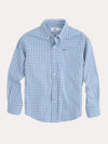 Southern Tide Boys' Lucayan Gingham Intercoastal Performance Sport Shirt