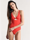 Tory Burch Solid Knotted One Piece