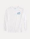 Southern Tide Boys' Long Sleeve Skipjack Great White Performance Tee