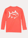 Southern Tide Boys' Longlseeve Outline Skipjack Performance T Shirt