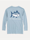 Southern Tide Boys' Long Sleeve Skipjack Great White Performance Tee