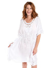 Seafolly Geo Lace Ruffled Kaftan