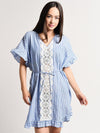 Seafolly Sea Stripe Lace Trim Kaftan