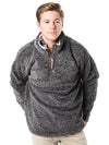 True Grit Men's Luxe Heather Melange Shearling 1/4 Zip Pullover