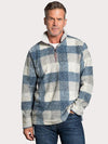 True Grit Men's Melange Square Plaid 1/4 Zip Pullover