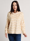 Dylan Chevron Vintage Drop Shoulder Pullover