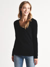 Dylan Effortless Long Sleeve V Neck Tee