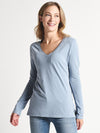 Dylan Effortless Long Sleeve V Neck Tee