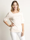 Dylan Ruffle Sleeve Tee