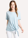 Dylan Women's Soft Short Sleeve Slub Side Tie Tee