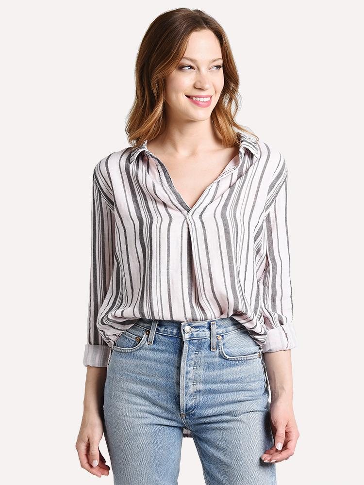 Dylan Women's Mixed Stripe Long Sleeve Tunic