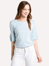 Dylan Slub Cotton Double Ruffle Tee