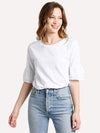 Dylan Slub Cotton Double Ruffle Tee