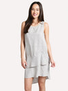 Dylan Double Layer Fray Hem Dress