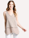 Dylan Women's Slub Cotton Vintage V-Neck Blouse
